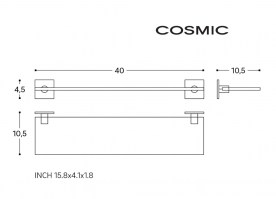 MEDIDAS ESTANTE VIDRIO 40cm STICK COSMIC